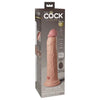9" King Cock Elite Vibrating Dual Density Silicone Cock With Remote