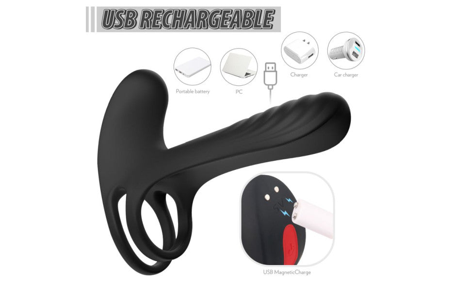 Frank Remote Control Vibrating Penis Shaft & Clit Stim Enhancer