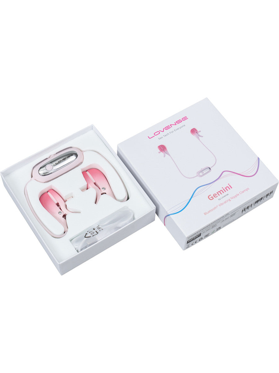 Gemini Vibrating Nipple Clamps by Lovense