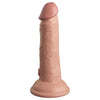 6" King Cock Elite Vibrating Dual Density Silicone Cock - 