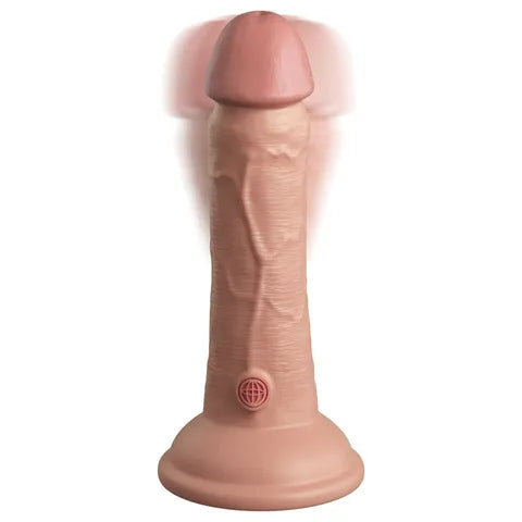 6" King Cock Elite Vibrating Dual Density Silicone Cock - 