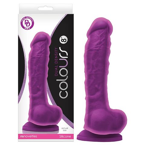 8" Colours Dual Density Silicone Dildo - 