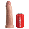 8" King Cock Elite Vibrating Dual Density Silicone Cock - 