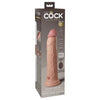 9" King Cock Elite Vibrating Dual Density Silicone Cock With Remote - 
