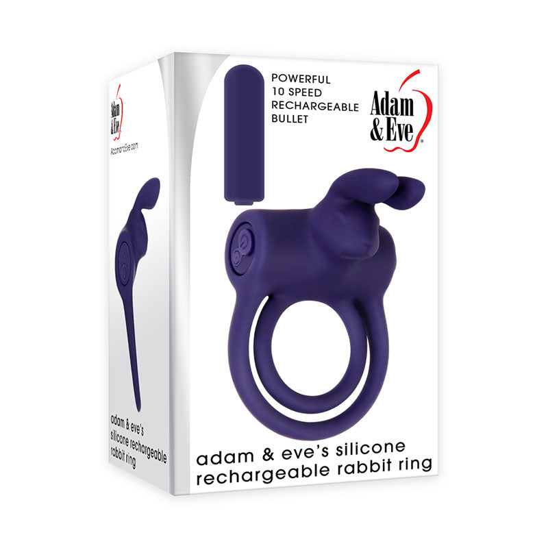 Adam & Eve's Silicone Rechargeable Rabbit Ring - 