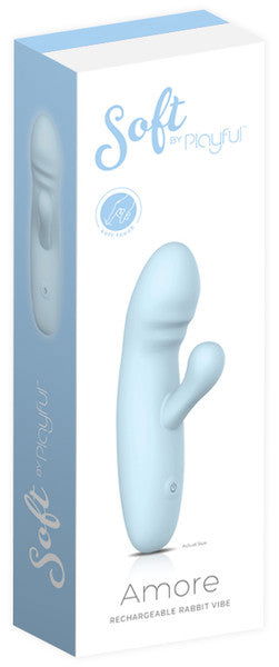 Amore Rechargeable Rabbit Vibrator - Soft by Playful - 