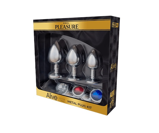Anal Pleasure Metal Butt Plug Set - 