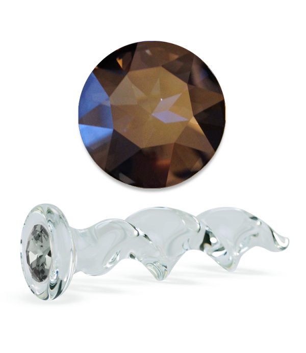 Clear Crystal Twist Dildo - 