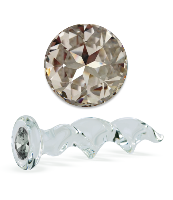 Clear Crystal Twist Dildo - 