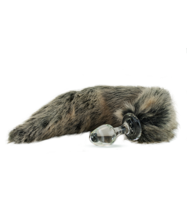 Crystal Minx Detachable Faux Grey Wolf Tail Plug - 