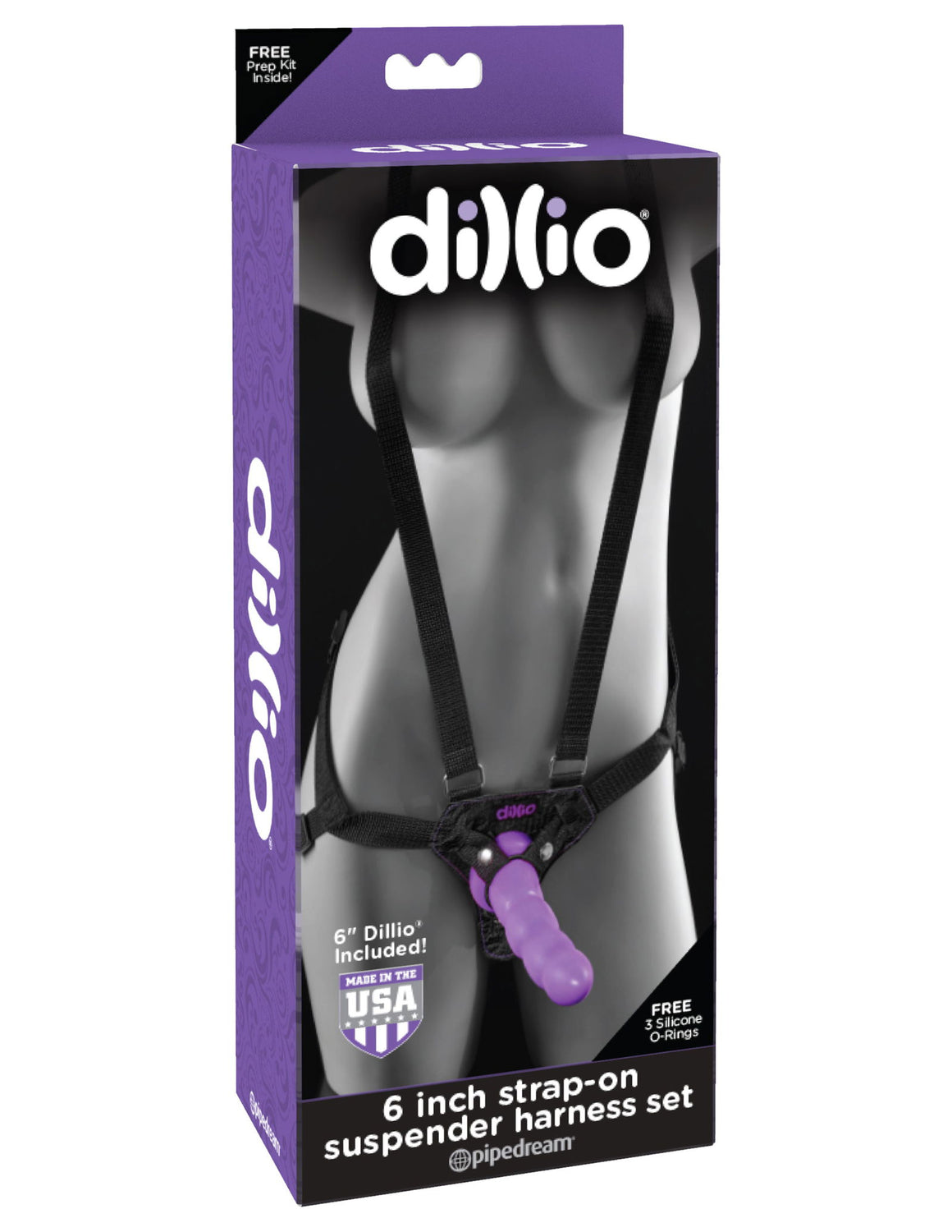 Dillio 6'' Strap-On Suspender Harness Set - 