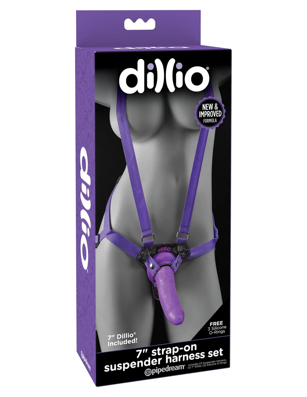 Dillio 7'' Strap-On Suspender Harness Set - 