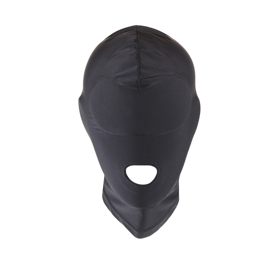 Spandex Open Mouth Hood With Padded Blindfold