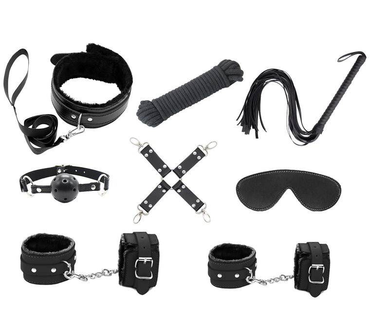 Nine Piece Bondage Fetish Kit