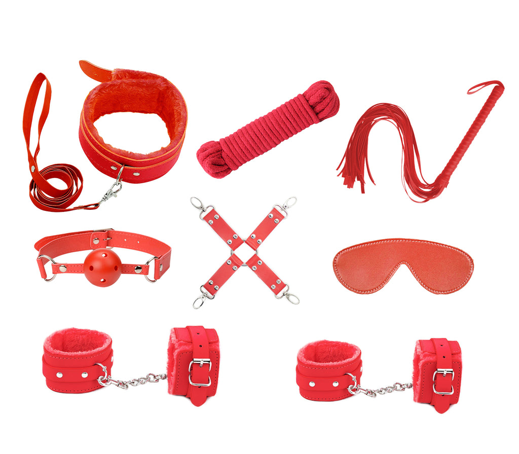 Nine Piece Bondage Fetish Kit