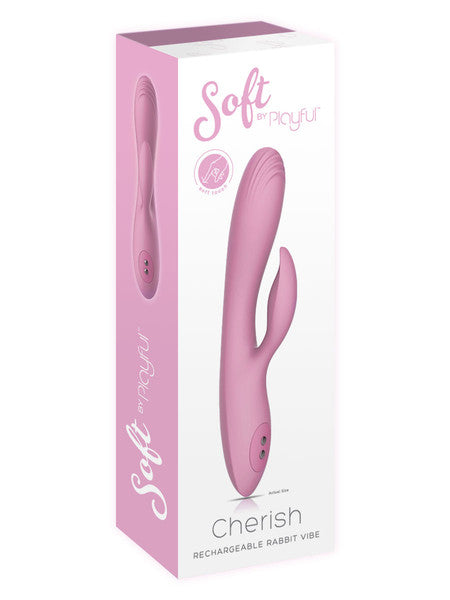 Soft by Playful Cherish Rechargeable Silicone Rabbit Vibe