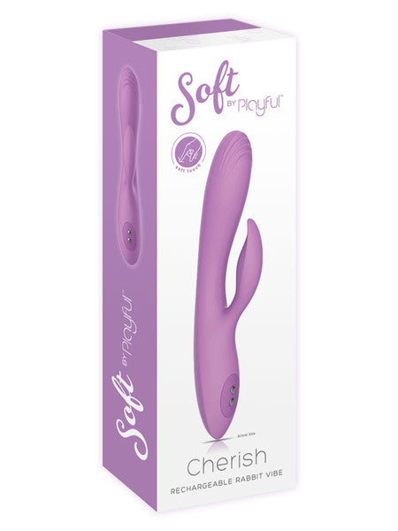 Soft by Playful Cherish Rechargeable Silicone Rabbit Vibe