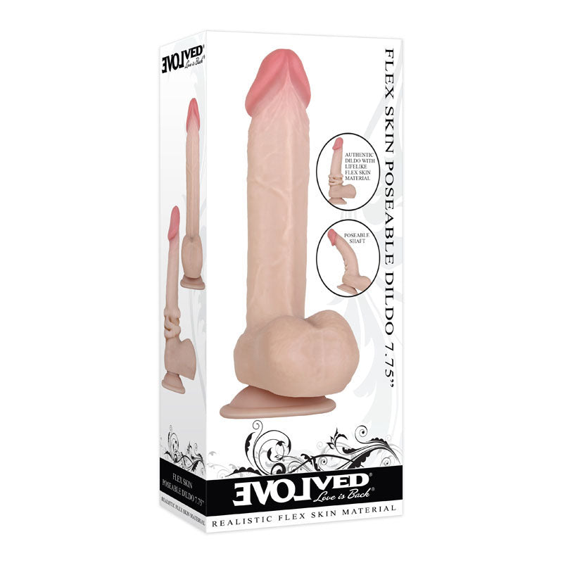 Evolved Flex Skin Poseable Dildo 7.75" (various colours)