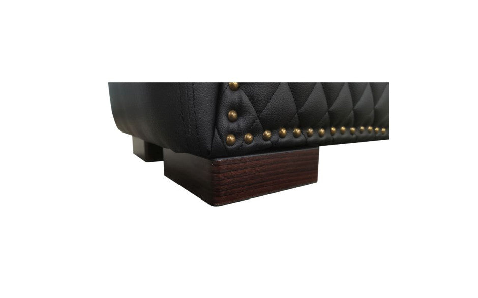 Kama Sutra Quilted and Studded Chaise Love Lounge - Black