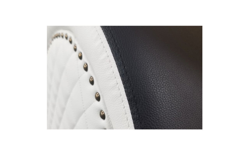 Kama Sutra Quilted and Studded Chaise Love Lounge - Black/White