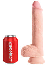 King Cock+ 10" 3D Triple Density Fat Cock With Balls
