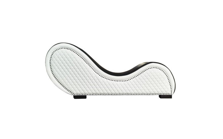 Kama Sutra Quilted and Studded Chaise Love Lounge - Black/White