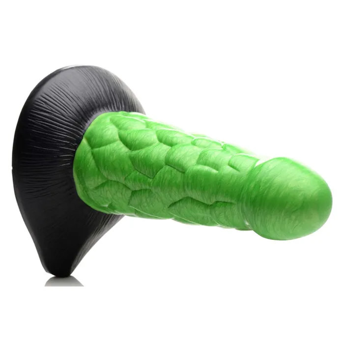 Fantasy Dildo - Creature Cocks - Radioactive Reptile Scaly Silicone Dildo