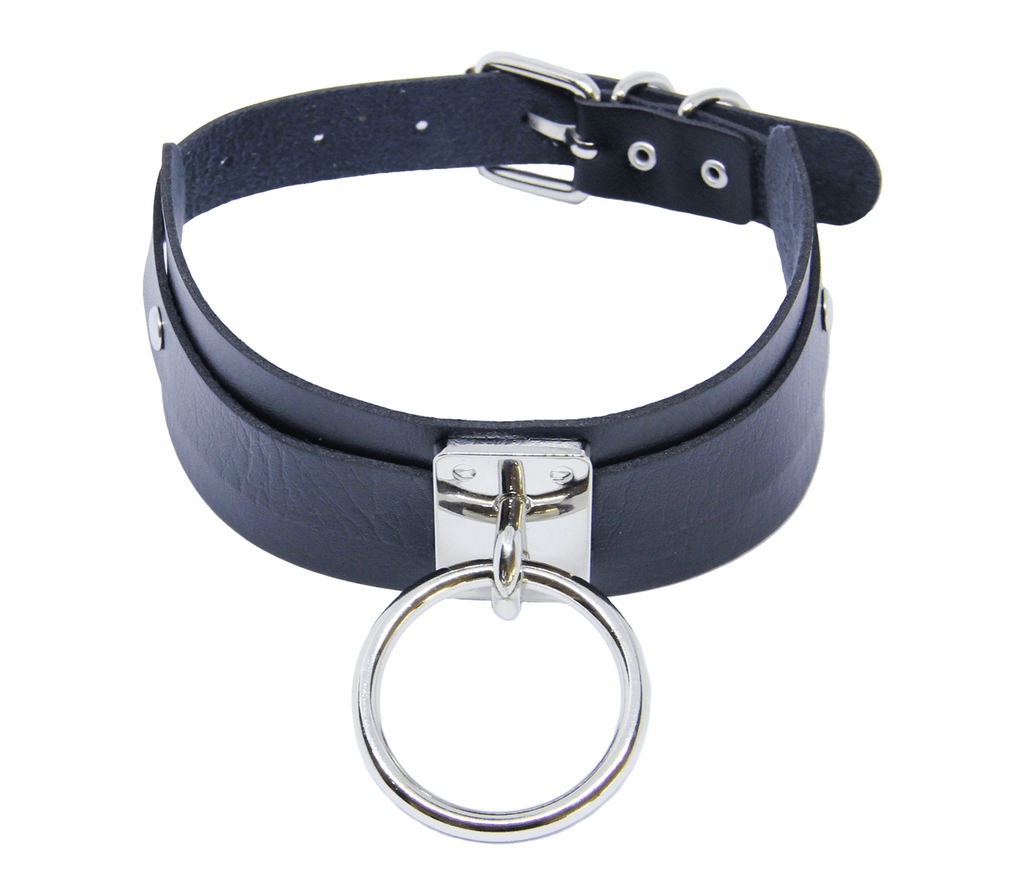 Love In Leather Wide Collar with Large O Ring