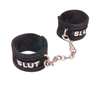 Love In Leather Soft Diamante Cuffs - Various Words