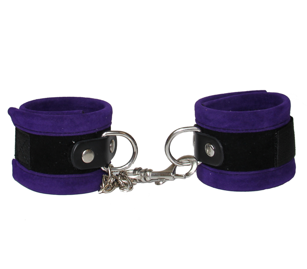 Love In Leather Velveteen Wrist Restraints