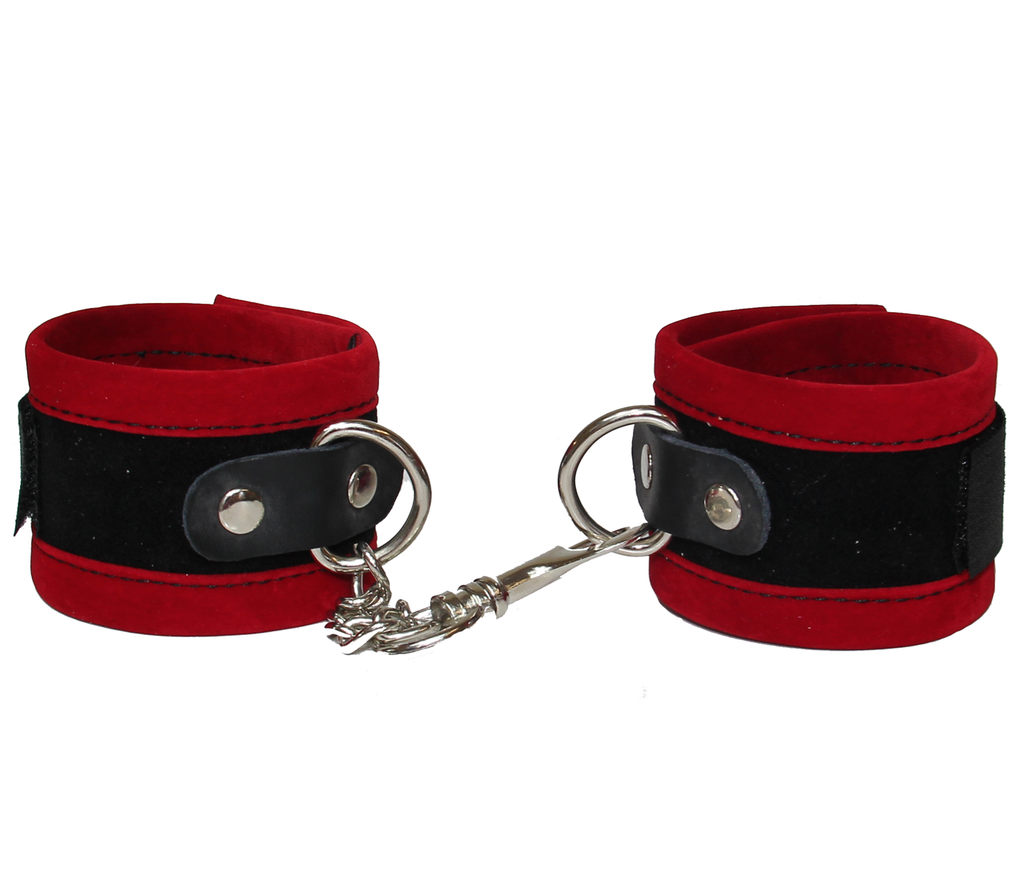 Love In Leather Velveteen Wrist Restraints