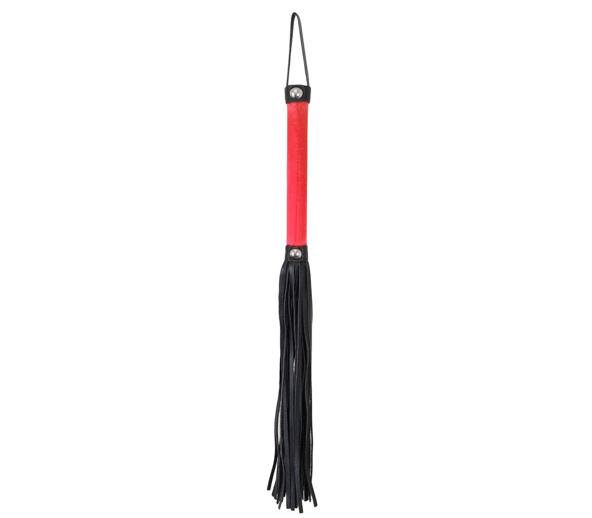 Love In Leather Satin Handle Flogger