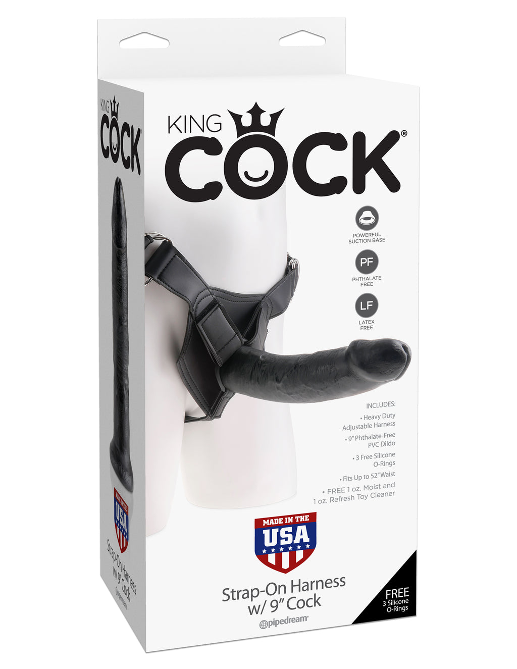 King Cock Strap-On Harness - Various Sizes and Colours