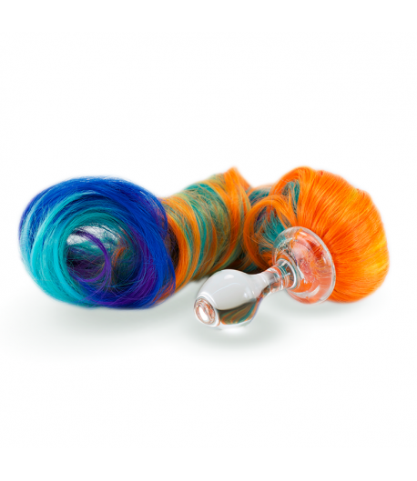 Primary 5 Colour Crystal Minx Detachable Faux Pony Tail Plug